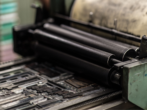 Historische Druckerpresse für Hochdruck