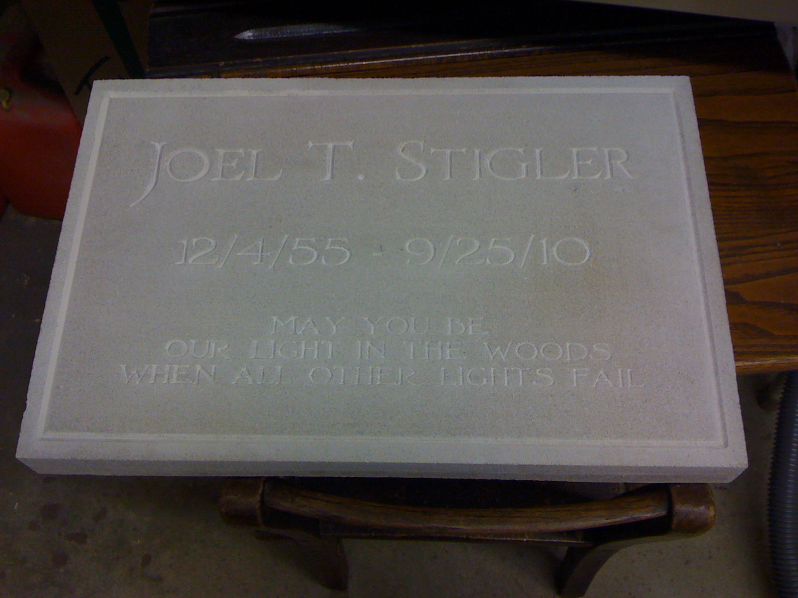 J Stighler stone