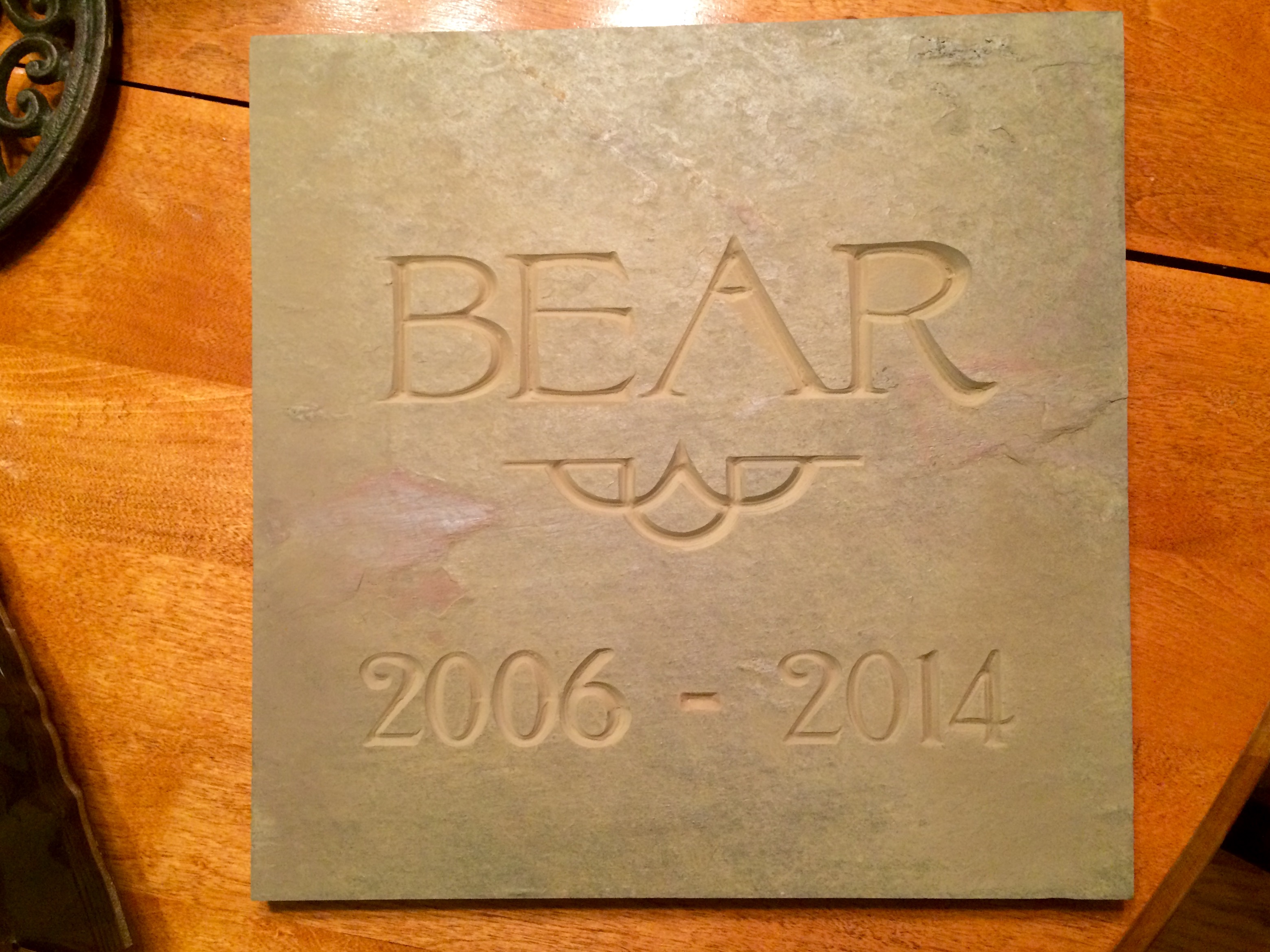 Bear slate sign