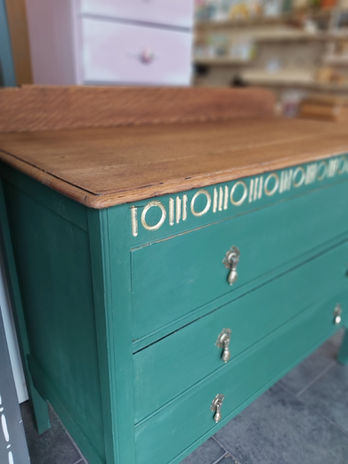 Restored vintage chest of drawers.