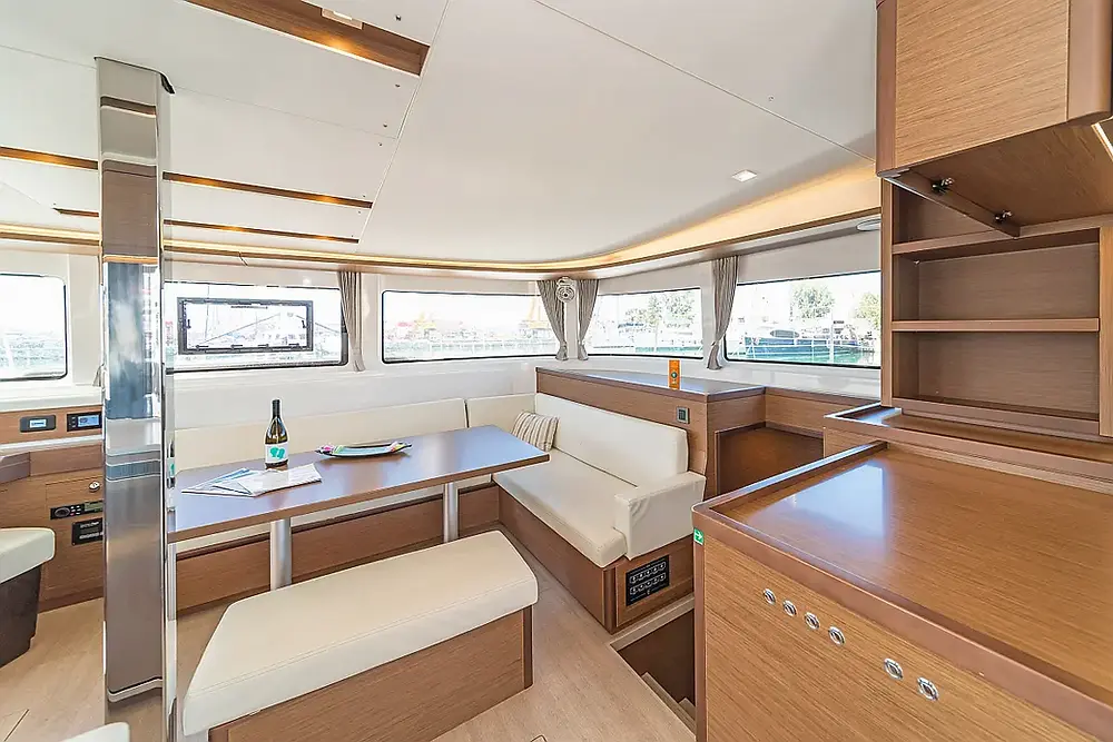 Saloon in catamaran
