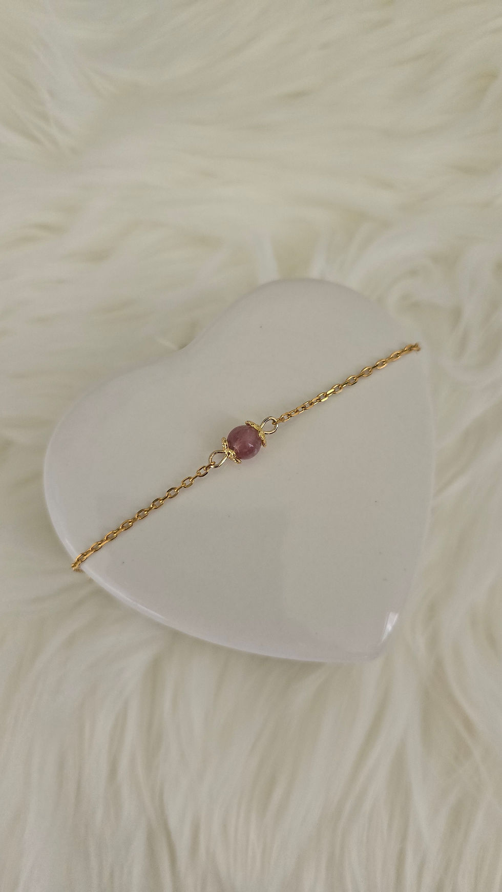 Thumbnail: Madagascar Rose Quartz Single Bead Bracelet