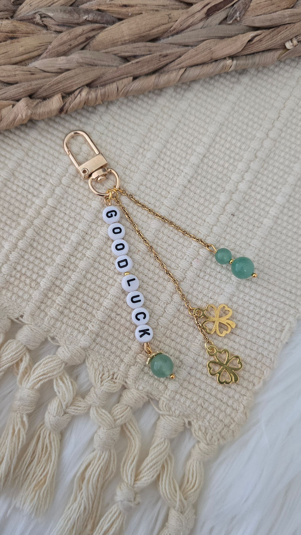 Good Luck/Customize Letters Keychain