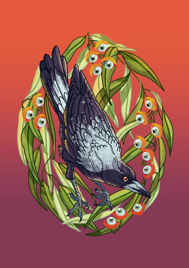 Self initiated illustration project to honour Australian magpies