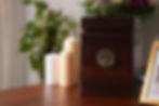 urn displayed in a refined home interior.