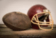 Vintage Helmet and American Football Bal