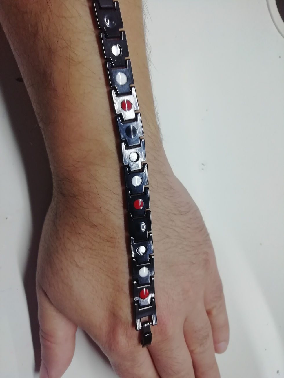 Miniatura: Pulseira equilíbrio, Bio saúde (magnetica, infravermelhos, titanium] Preto/Doura