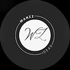 Black and White Round Fashion Monogram L