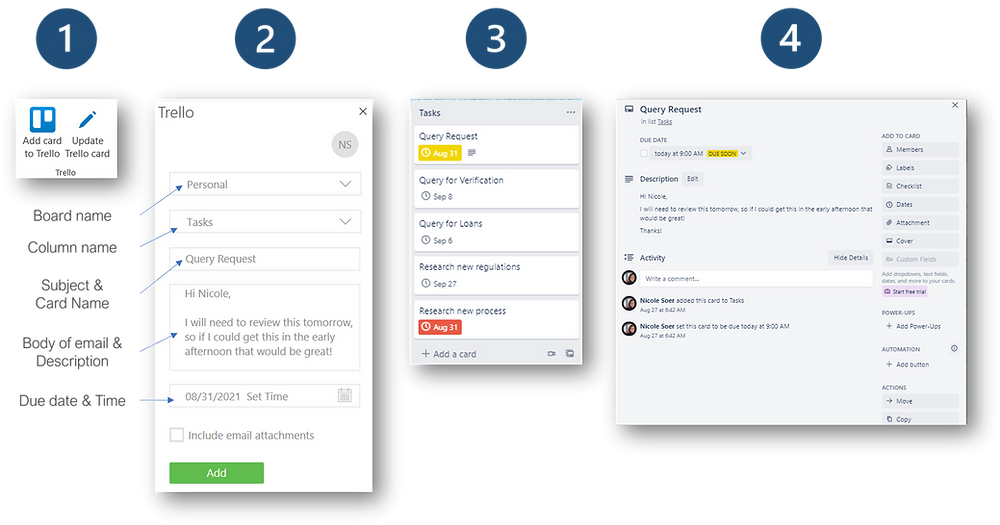 Trello & Outlook Add-In & how to use it