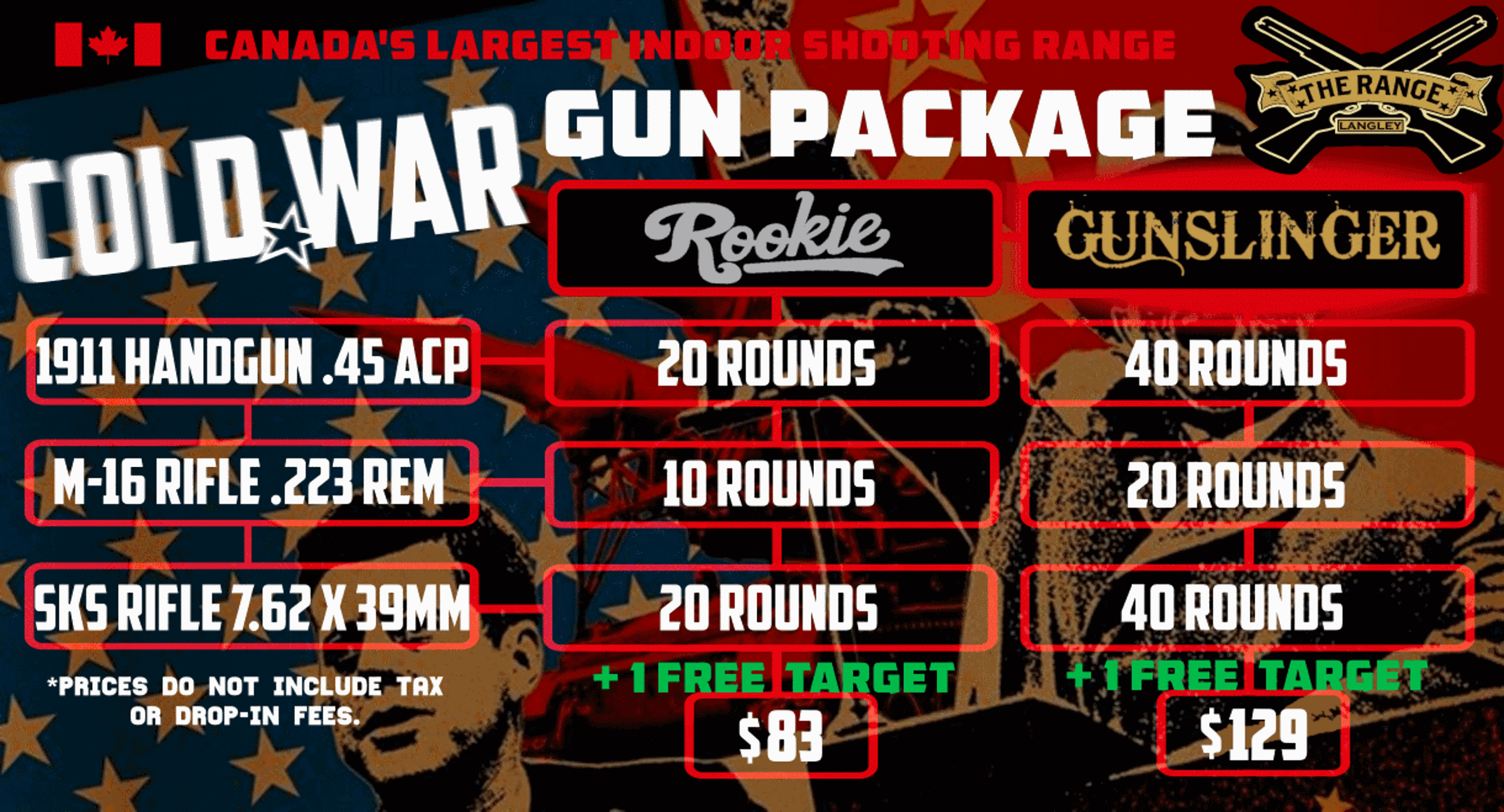 THE RANGE LANGLEY INDOOR SHOOTING PRICING