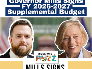 đź“°MAINE | ICYMI | Mills Signs Supplemental Budget | Promises "financial relief for Maine people"