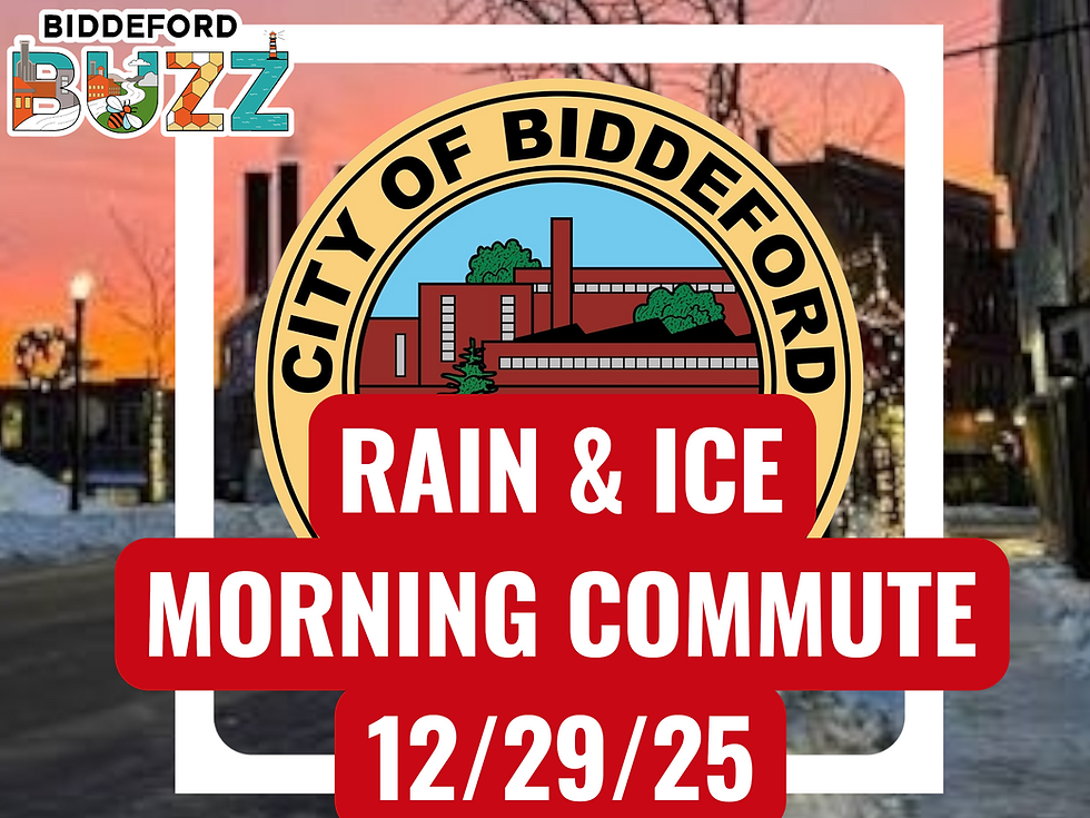 📰BIDDEFORD | FREEZING RAIN & ICY ROAD CONDITIONS | 12-29-25
