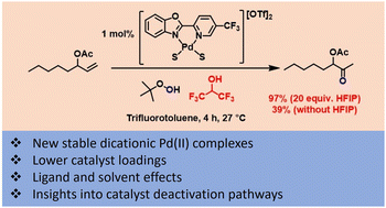 Enhancing the performance for palladium catalysed tert-butyl hydroperoxide-mediated Wacker-type oxidation of alkenes