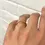 Thumbnail: Gold Wedding Band Textured With Your Own Beach Sand