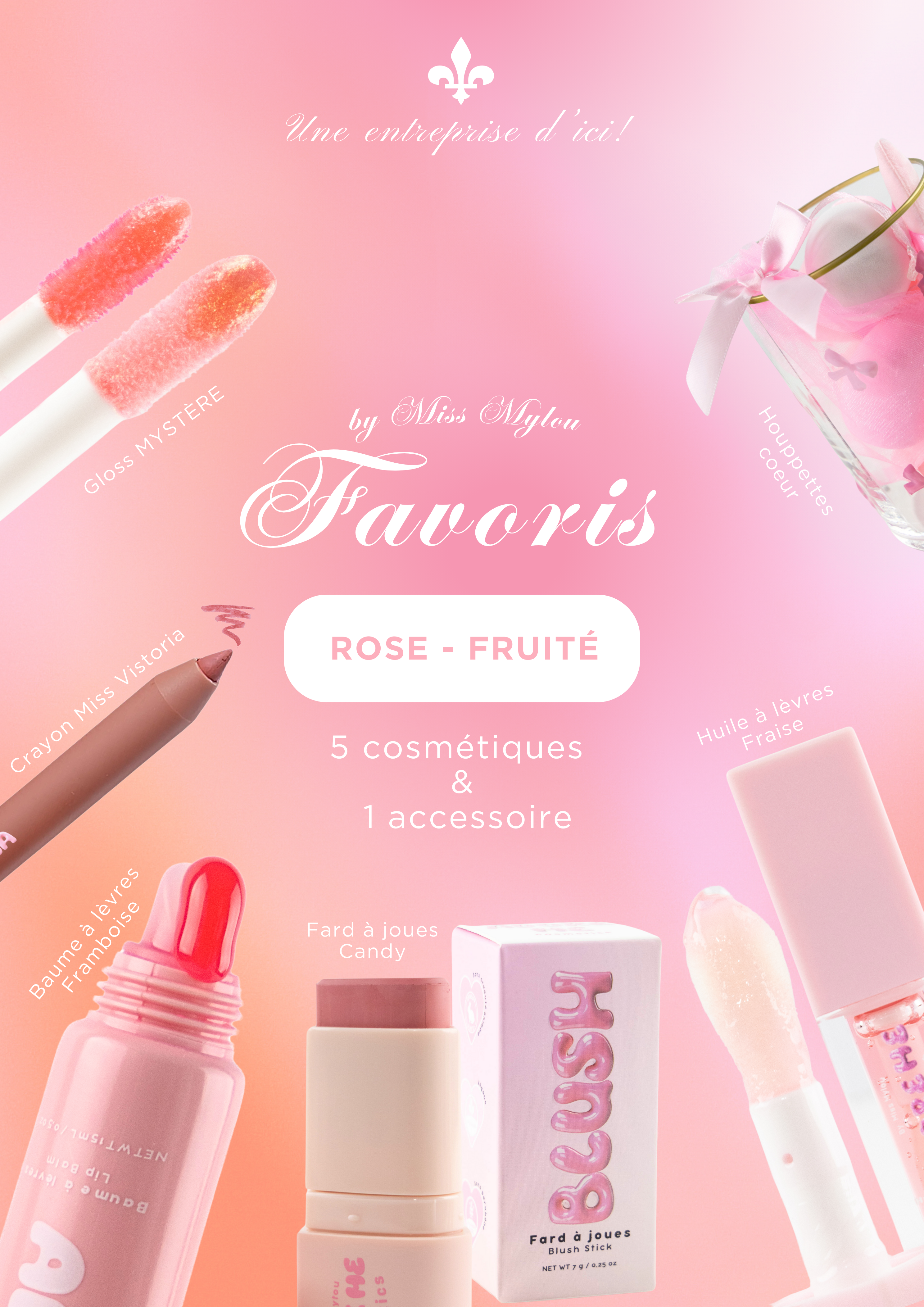 Pochette FAVORIS Fruité/Rose