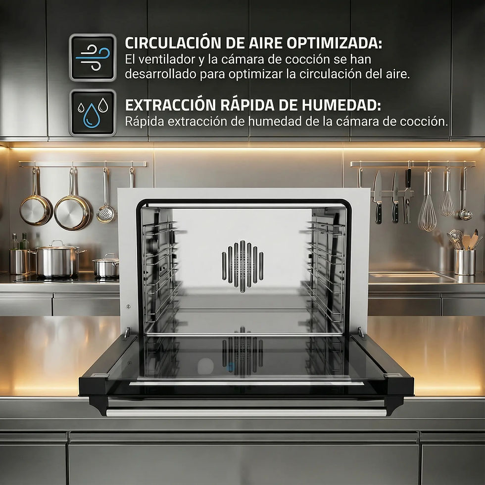 Miniatura: Horno de Convección Unox Lisa XF-013 - 3 Bandejas, Cocción Profesional y 110V