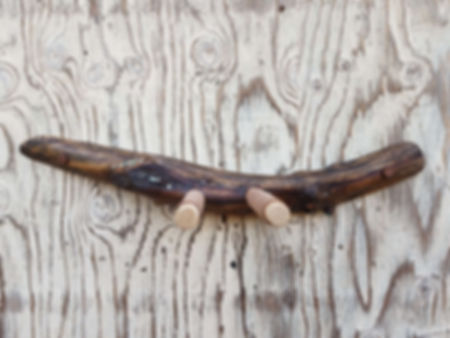Guitar Wall Hanger Live Edge Manzanita with Blue Turquoise Inlay 