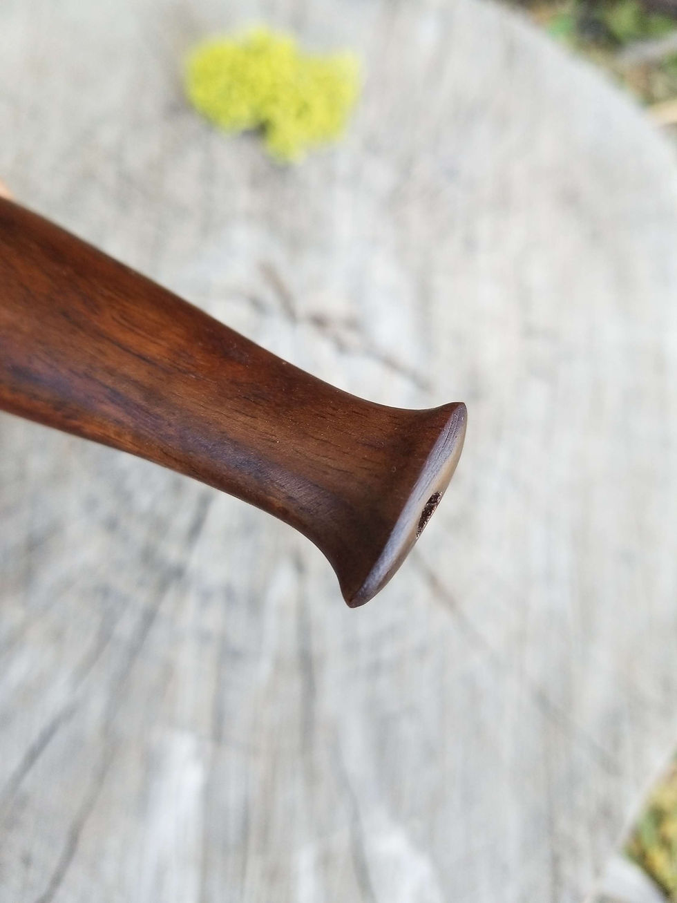 Thumbnail: Manzanita Pipe, Black Walnut Stem with Blue Turquoise, Deep Green Malachite In