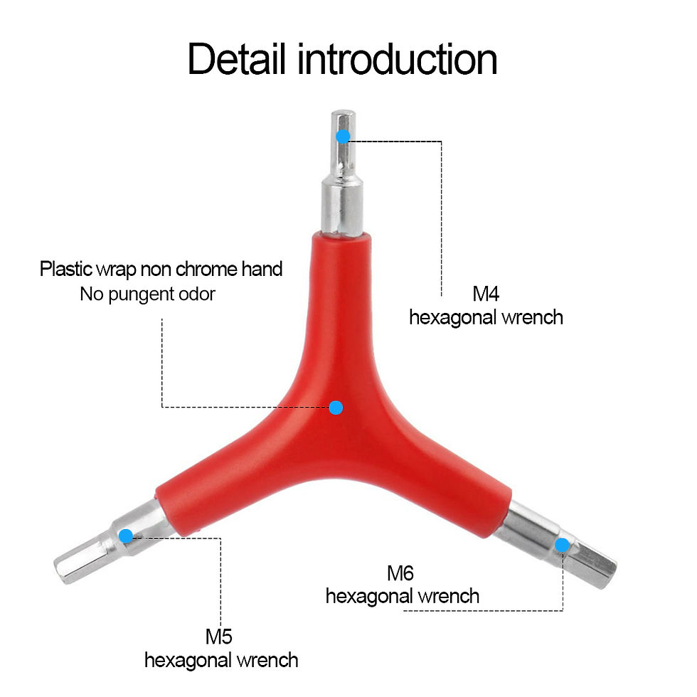 Miniatura: Hex Wrench Y-Type 3 Way 4/5/6mm Spanner Bicycle Repair Tools Trigeminal Hexagon 