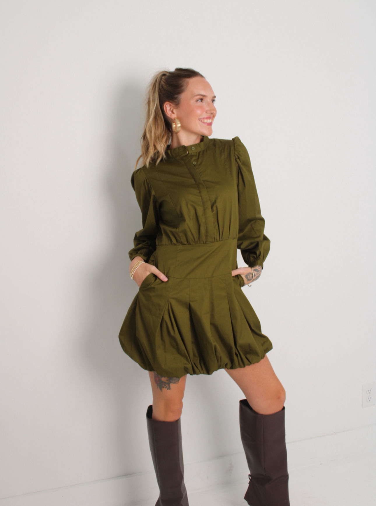 Phoebe Long Sleeve Mini Dress