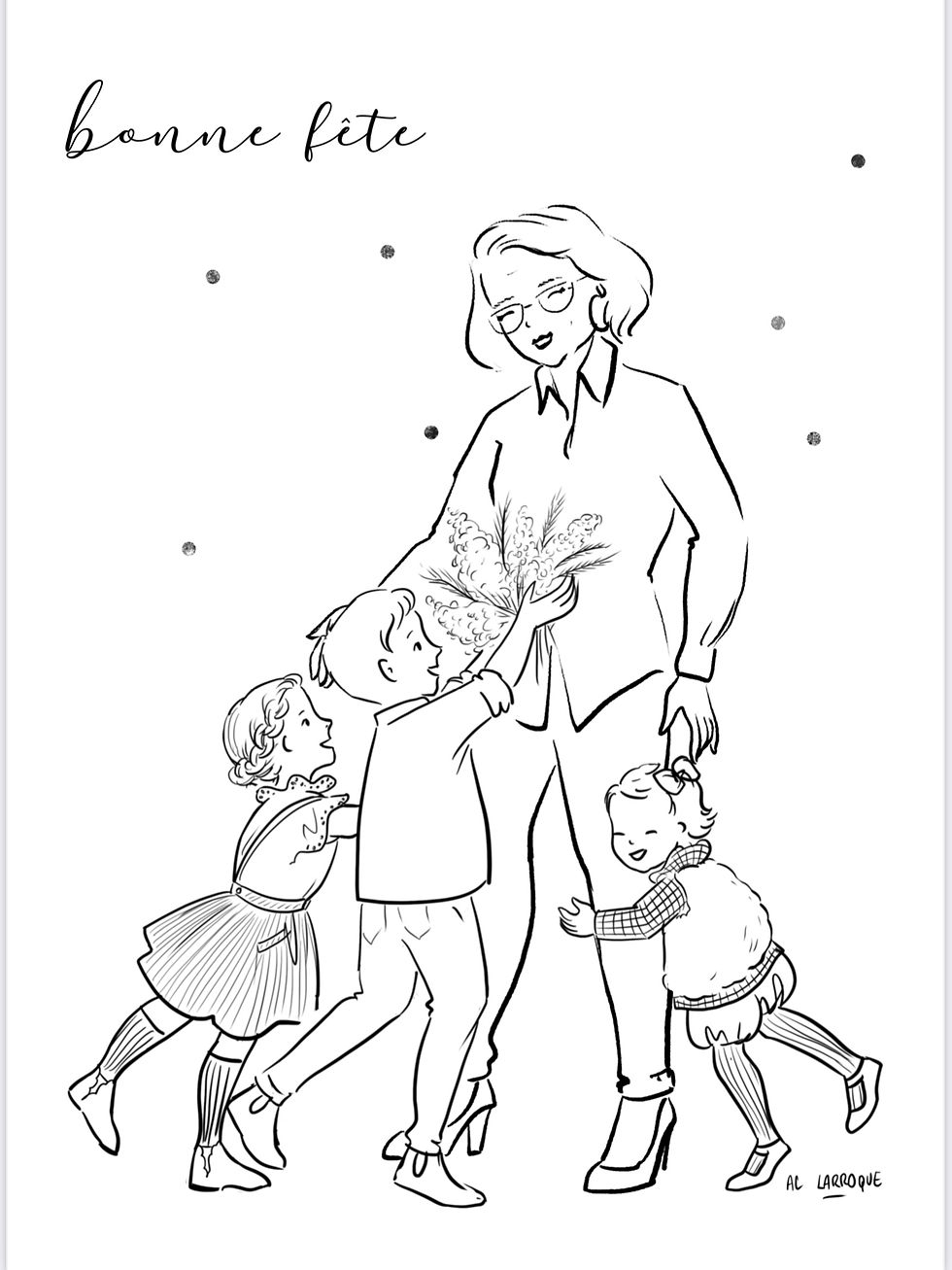 Fête des grand-mères /Coloriages Offerts