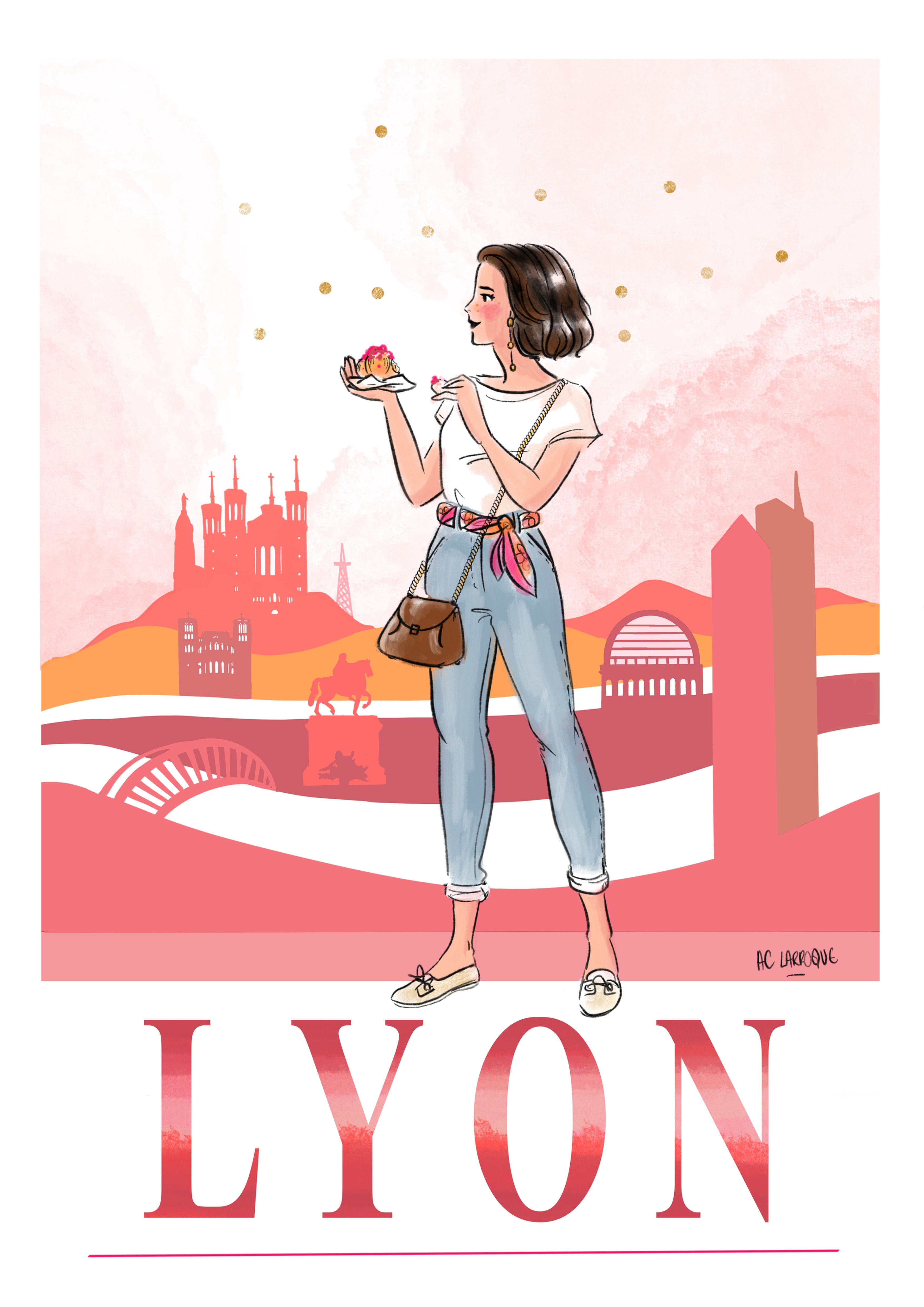 Lyon - affiche, carte