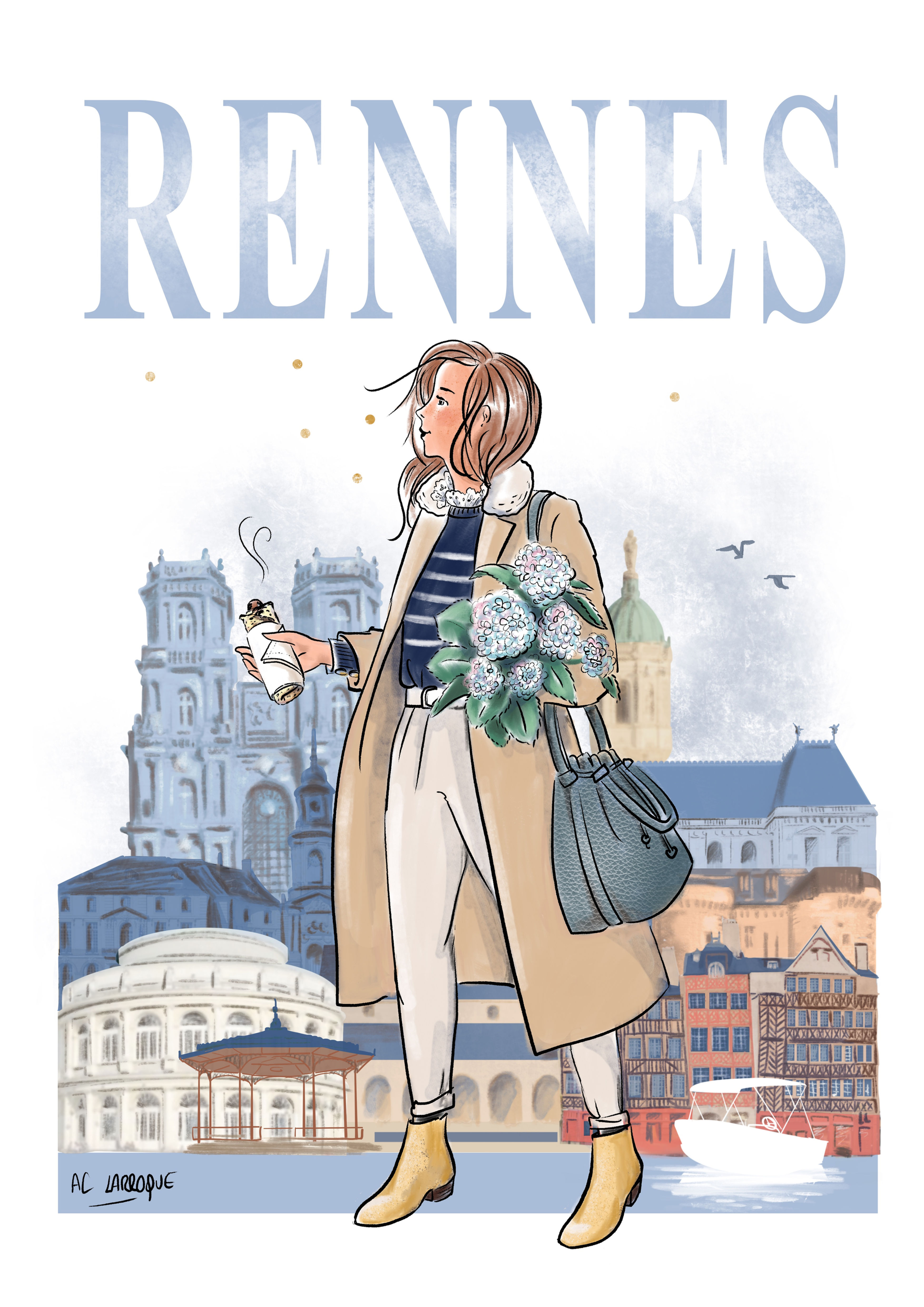 Rennes - affiche, carte postale