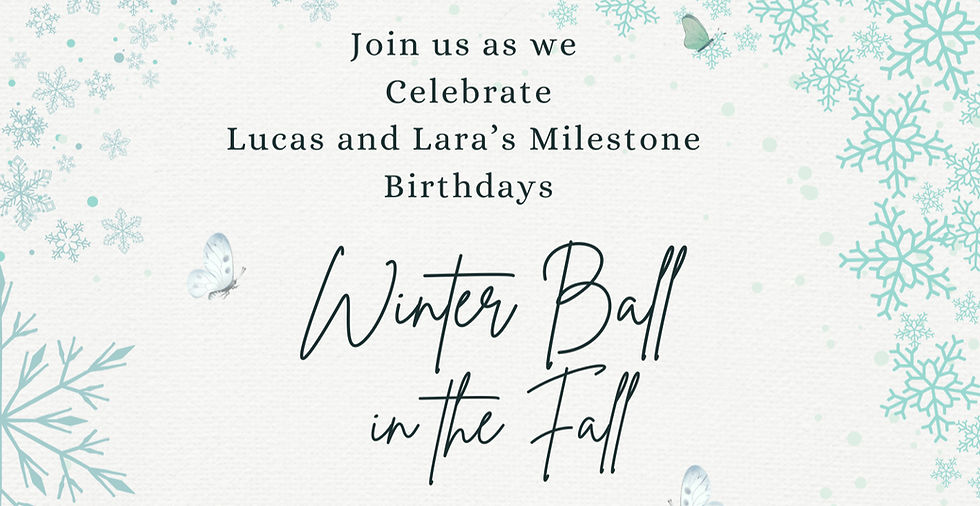 Winter Ball in the Fall