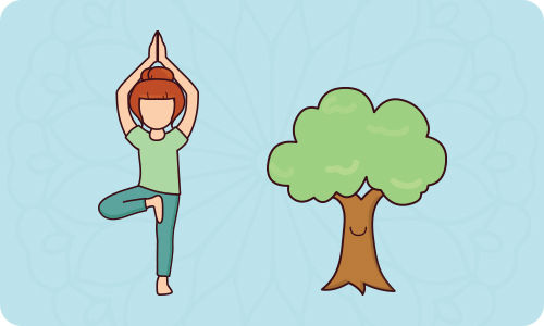TREE POSE CARTOON