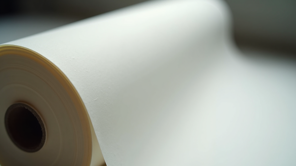High angle view of a roll of recycled paper
