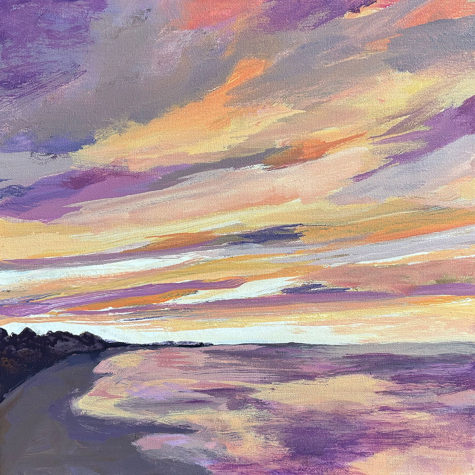 painting of a sunset
