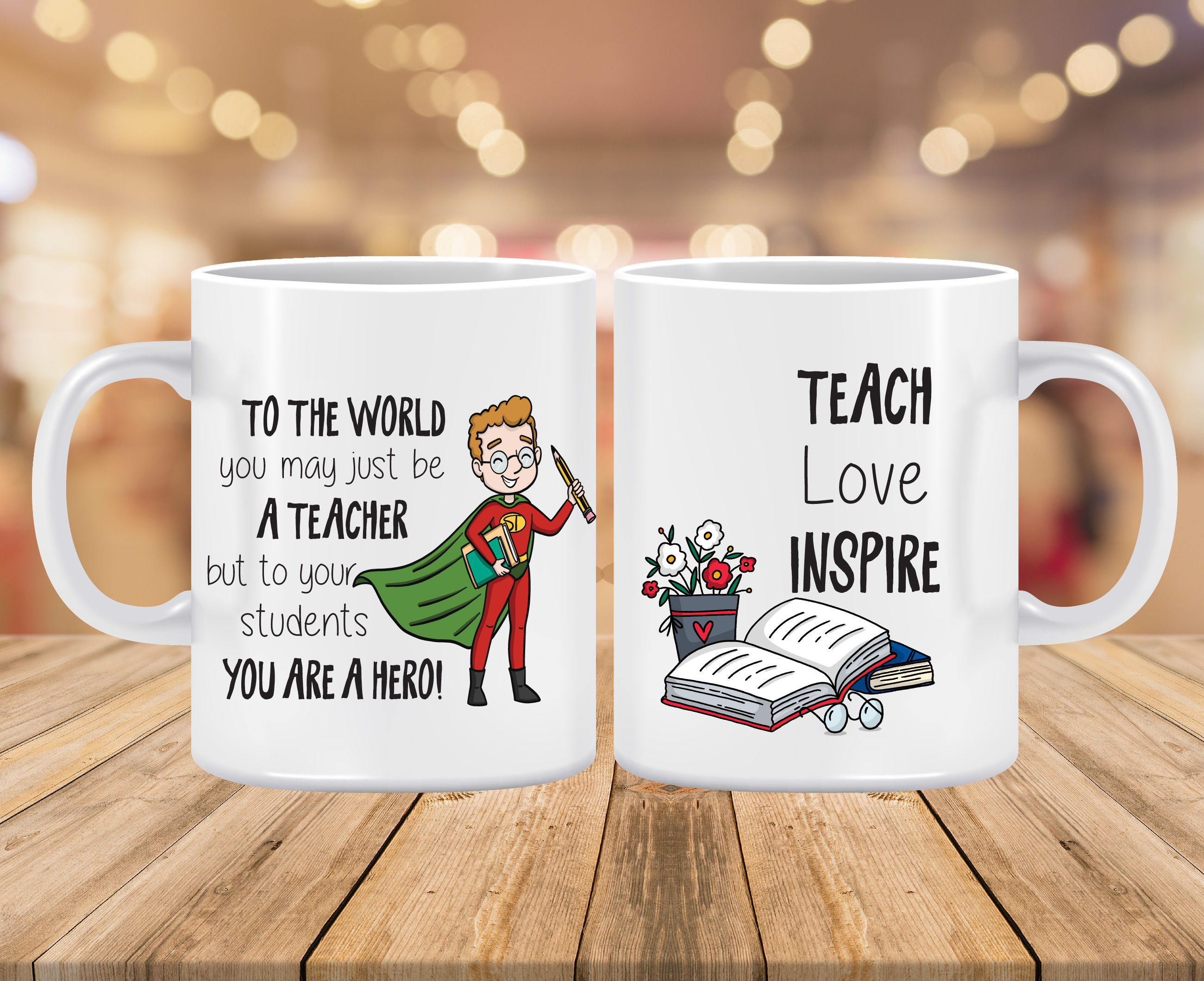 Inspirational Mug with quote Male Teacher
