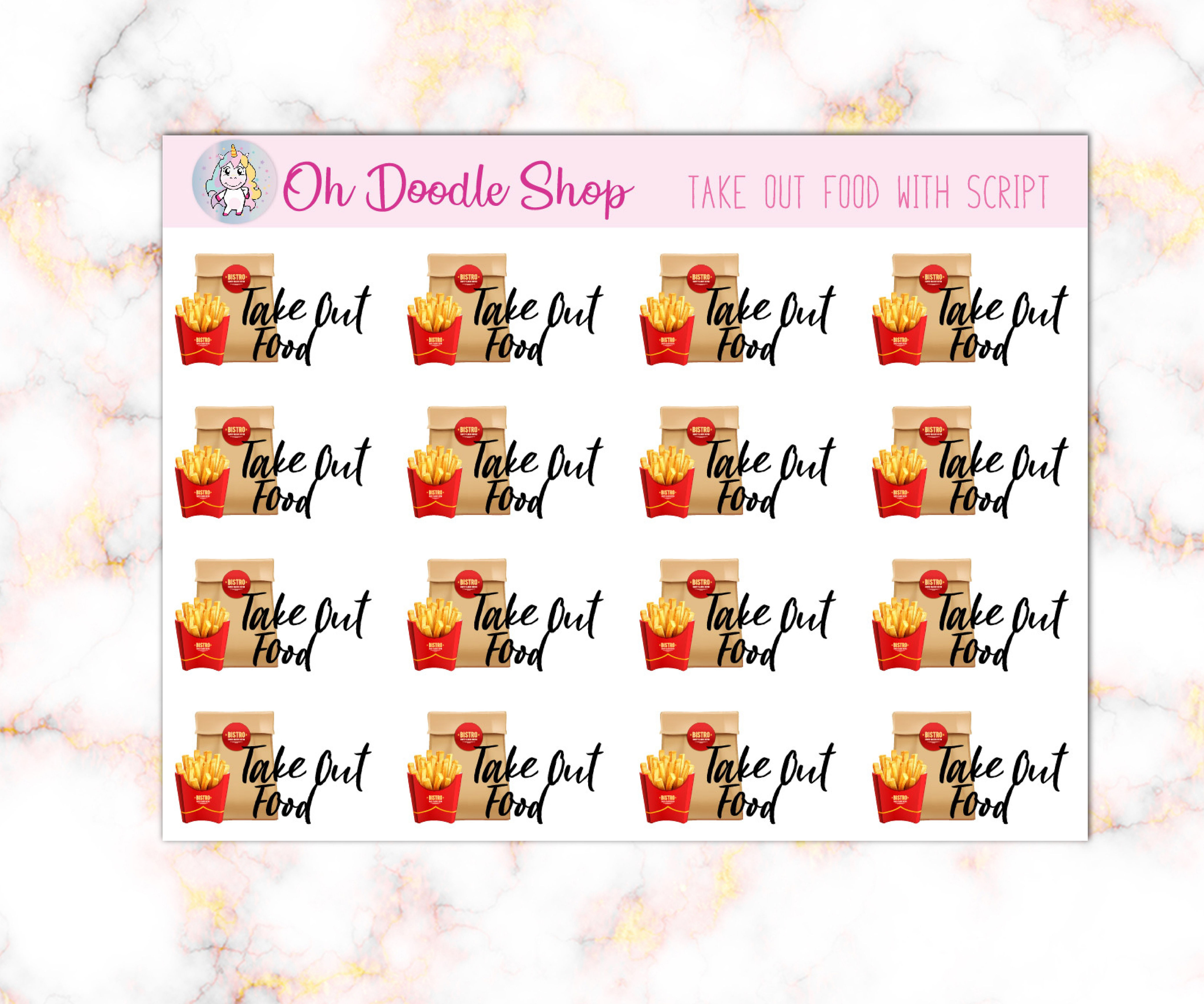 Take Out Food Planner Stickers