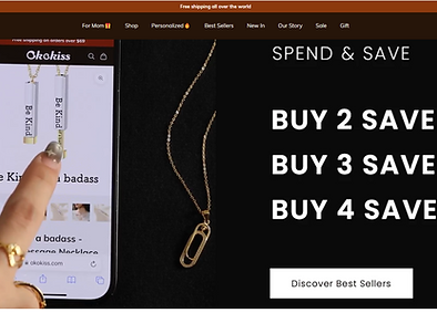 Glowpartners content marketing campaign for OKOKISS highlighting trendy, affordable jewelry and stylish women's accessories.