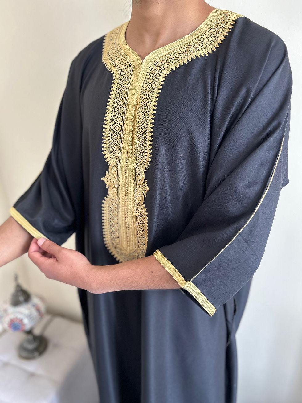 Thumbnail: Moroccan Thobe (Signature Black Or)