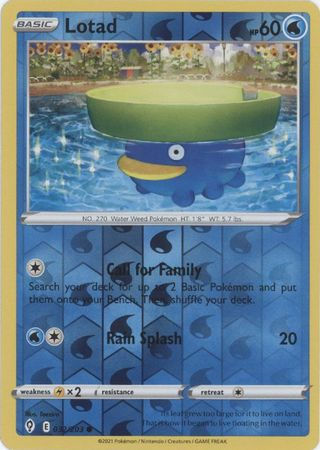 Sword & Shield - Evolving Skies 32/203 Lotad (Reverse)