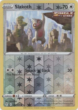 Sword & Shield - Evolving Skies 129/203 Slakoth (Reverse)