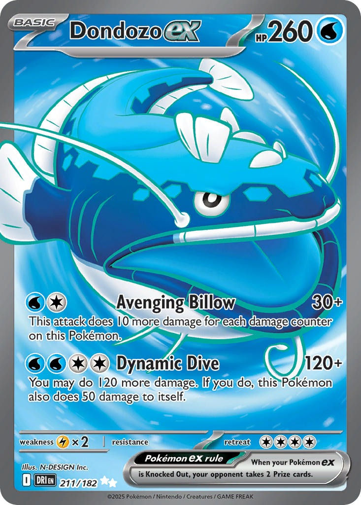 Scarlet & Violet - Destined Rivals - 211/182 Dondozo EX (Full Art)