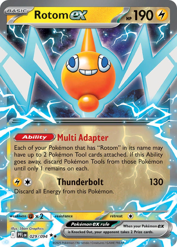 Mega Evolution - Phantasmal Flames - 029/094 Rotom EX (Half Art)