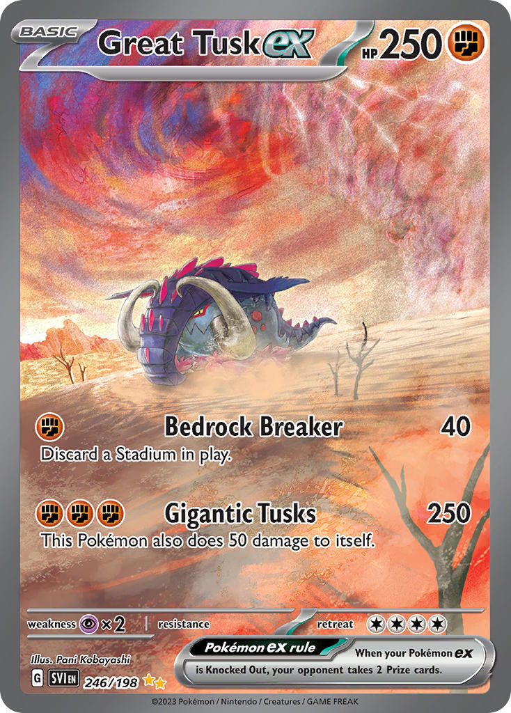 Scarlet & Violet - Base 246/198 Great Tusk EX (Alternative Art)