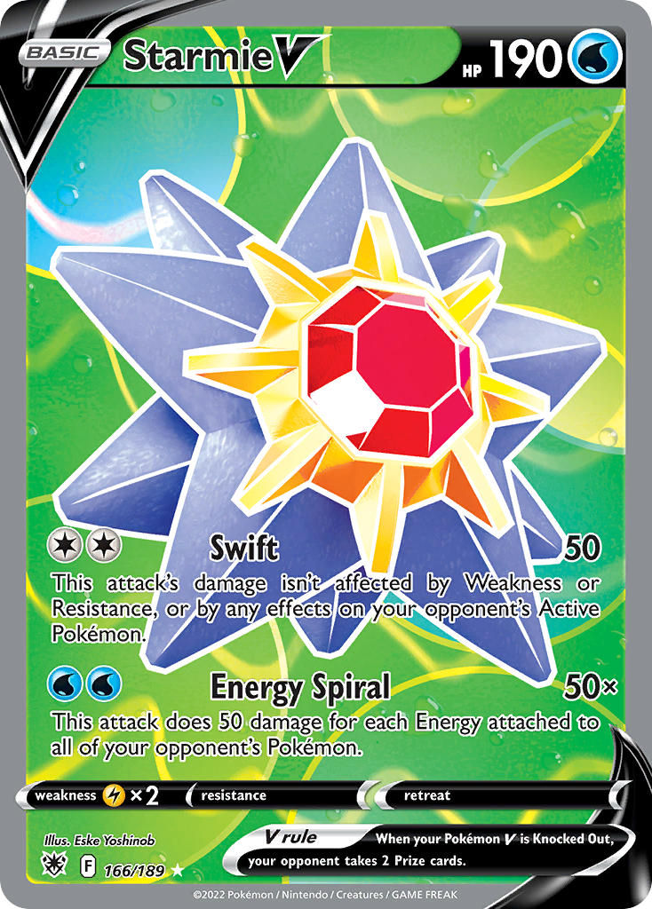 Sword & Shield - Astral Radiance - 166/189 Starmie V (Alternative Art)