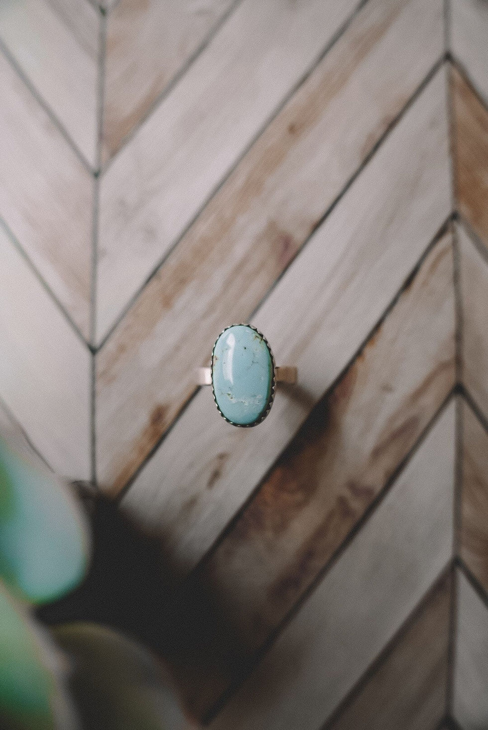 Thumbnail: Turquoise Ring with Serrated Bezel