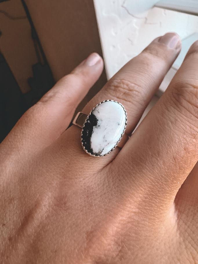 Thumbnail: Turquoise Ring with Serrated Bezel