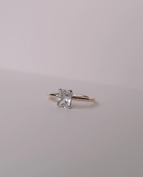 Thumbnail: Emerald Cut CZ Ring