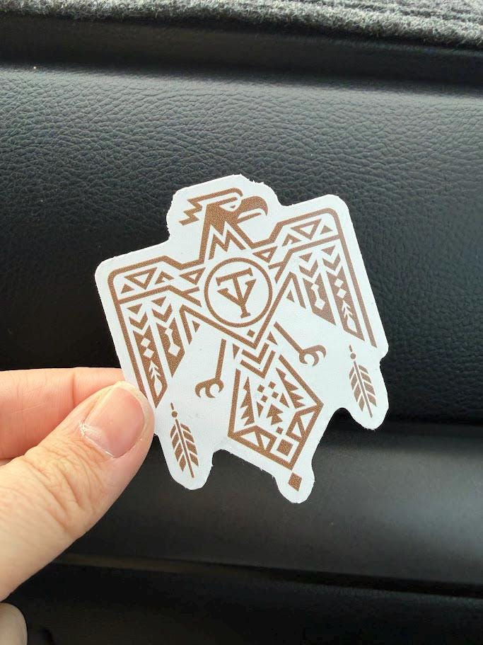 Thumbnail: Tanner Yellowhair Thunderbird Artisan Stamp Sticker