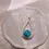 Thumbnail: Circle in a Teardrop Turquoise Necklace - comes with chain