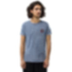 Thumbnail: P-Logo Blue/Burgundy Embroidered Denim T-Shirt