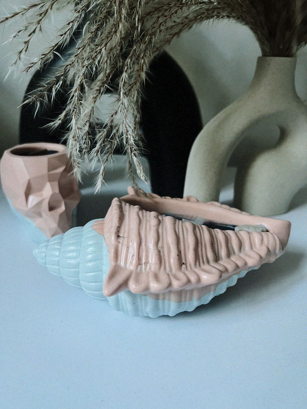 Thumbnail: SEASHELL BLUE-PINK PASTEL JAR CANDLE