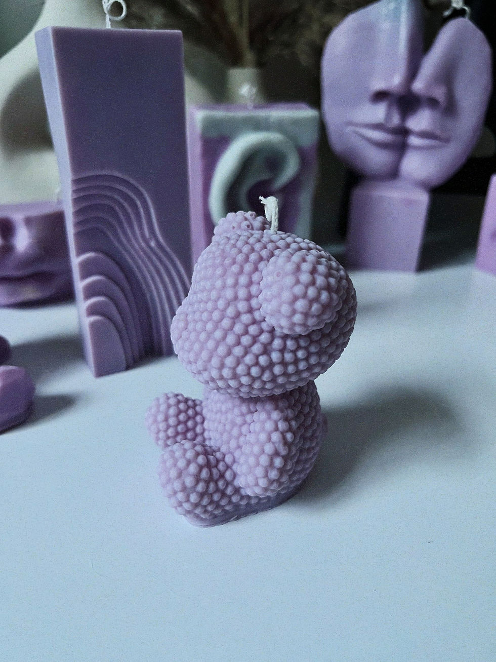 Thumbnail: BEADED PANDA CANDLE COCONUT-SOY WAX