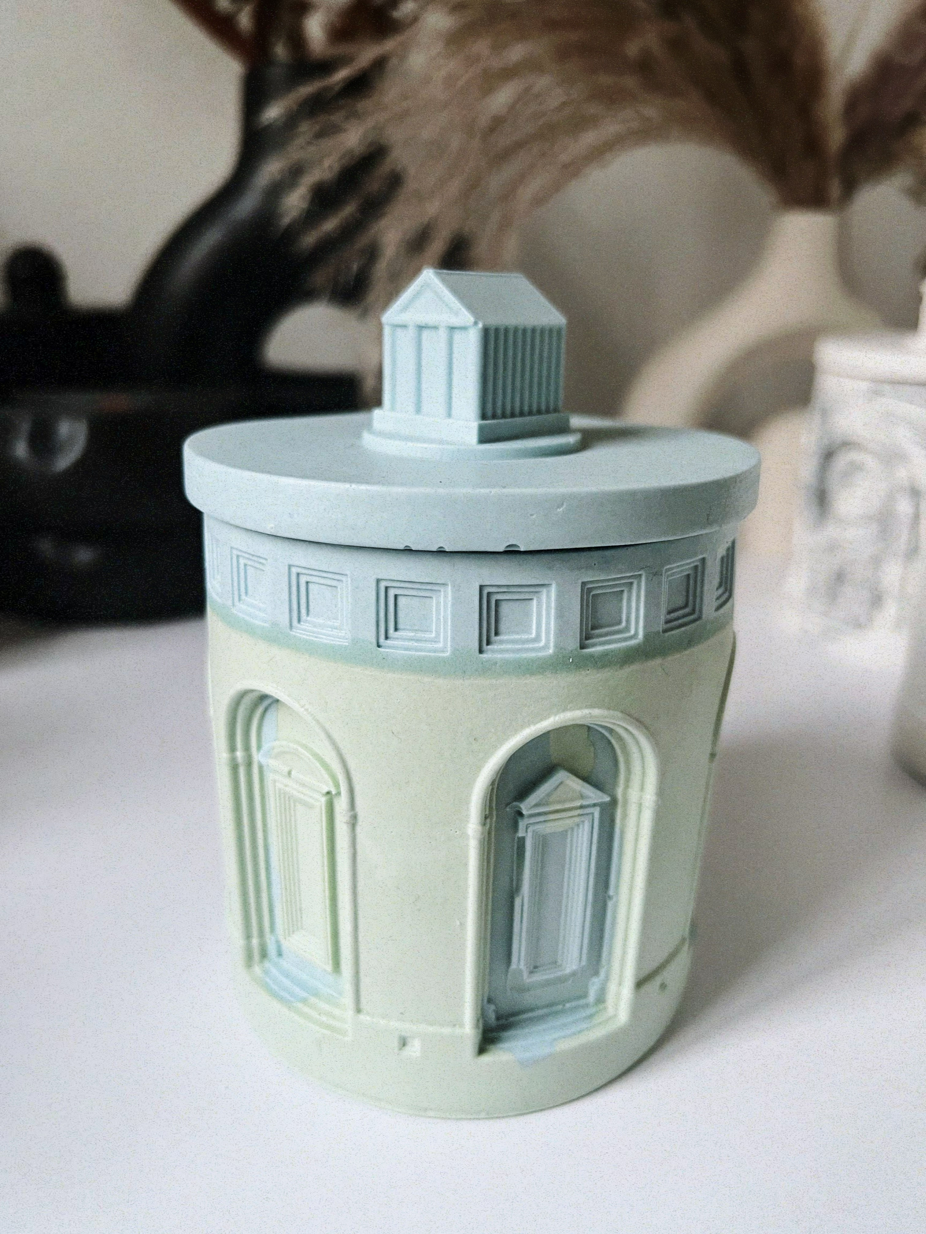 BLUE/GREEN HOUSE CANDLE